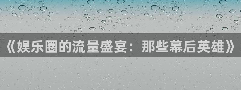 德国多多28g集团：《娱乐圈的流量盛宴：那些幕后英雄》